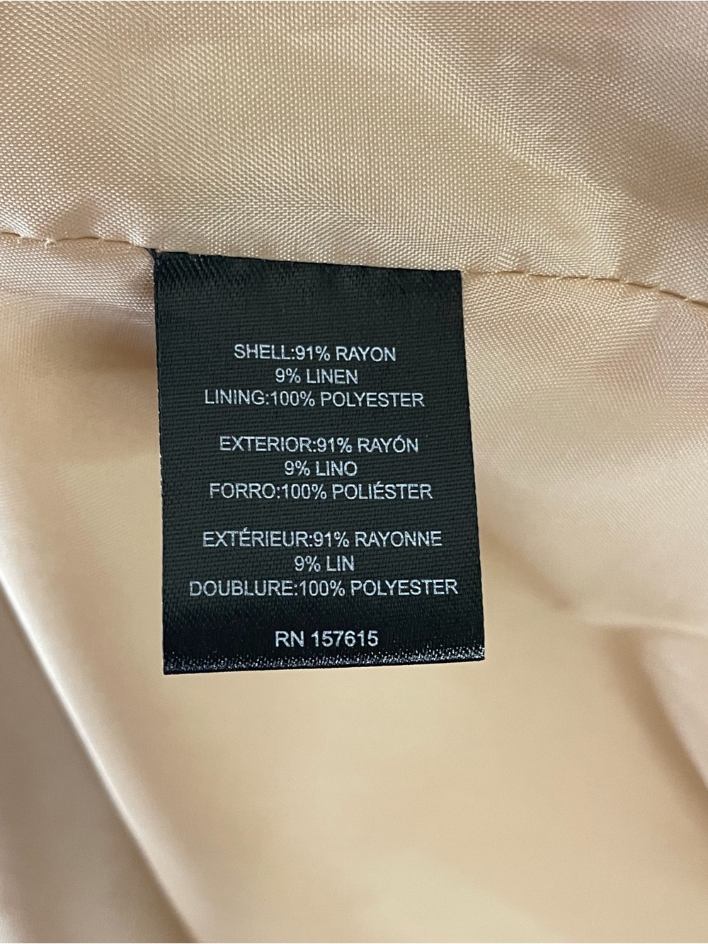 Tahari ASL Beige Tan Button-Front Lined Vest Blazer Size 8 - Picture 8 of 10